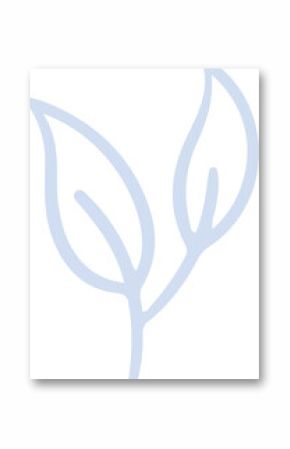 Stylized sprout icon is being shown in minimalistic vector outline, with transparent background
