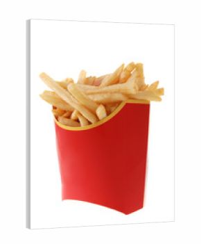French fries isolated on white background