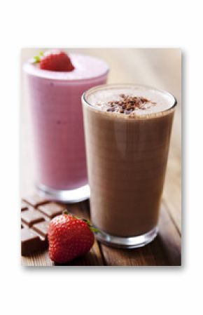 chocolate and strawberry milkshake