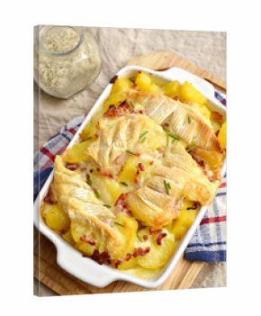 French traditional potato gratin tartiflette