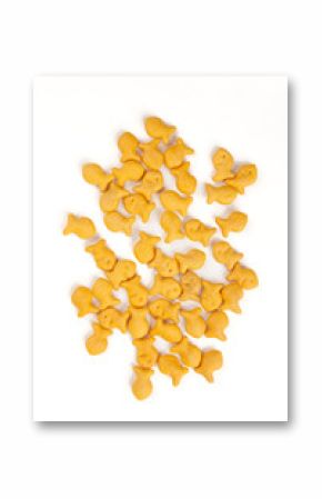 Display of goldfish crackers.