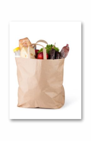 Paper bag with food