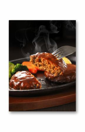 デミグラス ハンバーグ　Hamburger Steak with Japanese Demi-glace Sauce