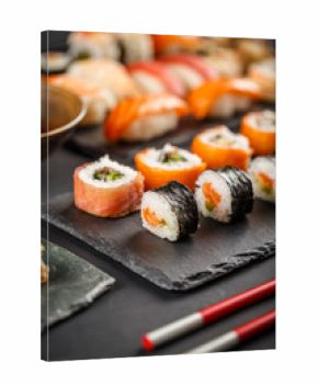 Delicious sushi plate