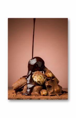 Pile of broken chocolate