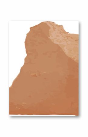 flat style triangular chip piece is being shown on transparent backdrop with mottled brown texture