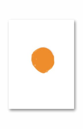 Flat design is showing stylized white-petaled flower with orange center on transparent background