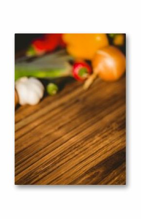 Vegetables on wooden table