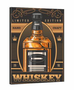 Whiskey drunk vintage flyer colorful