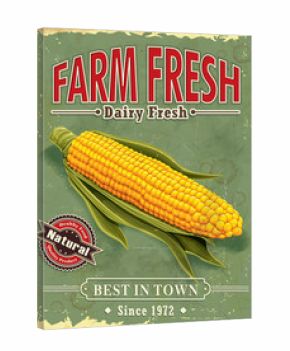 Vintage Farm fresh Corncob poster design