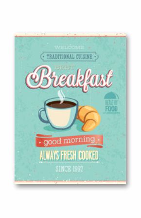 Vintage Breakfast Poster.