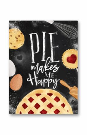 Poster pie chalk