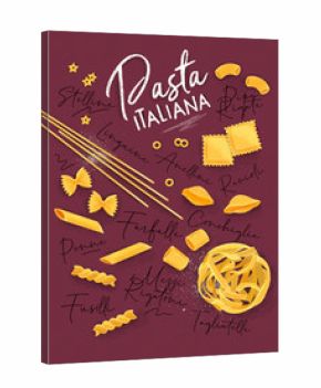 Pasta italiana poster crimson