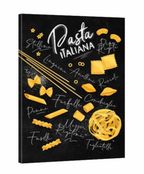 Pasta italiana poster chalk