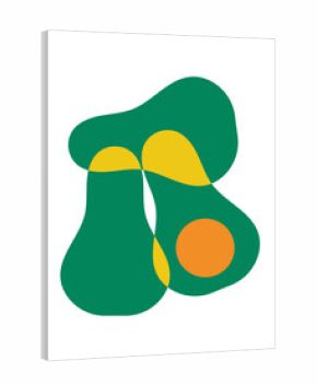 Wall art design fruit avocado retro unique