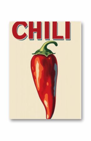 Red chili pepper showing freshness and flavor with text