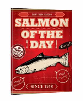 Vintage Salmon poster design