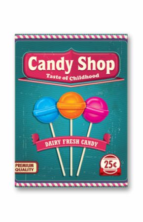 Vintage Lollipop poster design