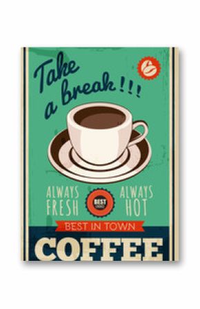 vector vintage coffee poster