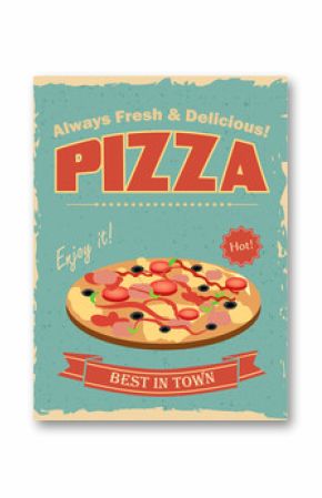 Vintage Pizza poster