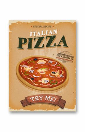 Grunge And Vintage Pizzeria Poster
