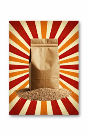 Vintage Poster Art — Quinoa Packaging in Retro Style
