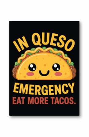 Taco T-Shirt Design Vector Art & Illustration