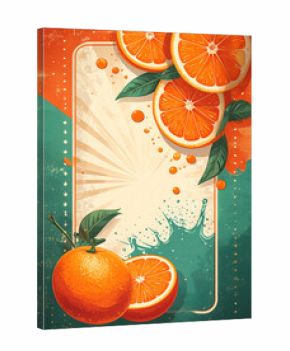 오렌지 주스 레트로 포스터 Retro Orange Juice Poster