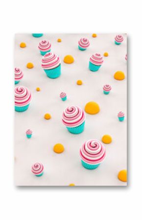 randomly positined Cupcakes