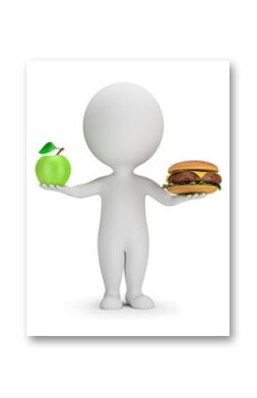 3d small people - food selection