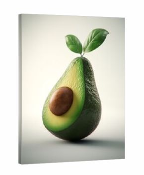 realistic 3d fruit avocado