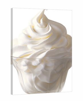 Whipped cream isolated on transparent background. PNG