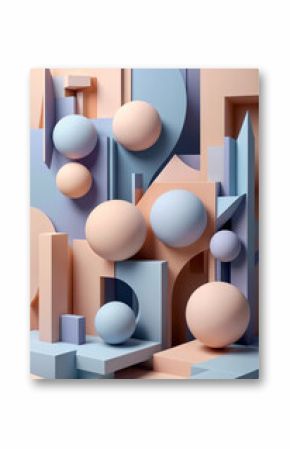geometric abstract 3d figures background