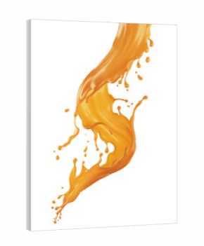 Caramel sauce, Liquid syrup splash, sugar candy caramel or melted toffee, 3d illustration.