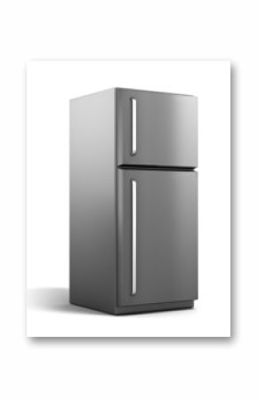Modern refrigerator isolated on white my own design