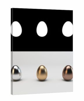 Metallic Easter eggs with Alpha channel