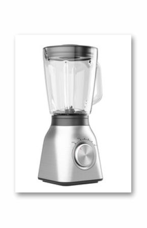 Blender appliance with glass container isolated on white background. 3d realistic rendering of electric Blender.