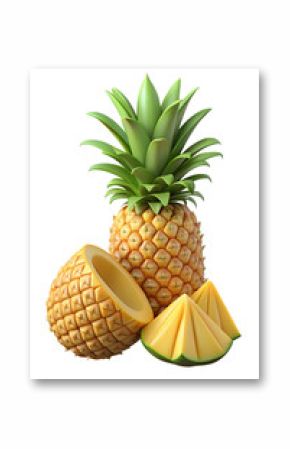 pineapple 3d illustration