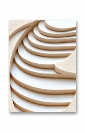Cream and Beige Marble Swirl Texture with Layered Depth