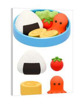 かわいいお弁当セット（水色のお弁当箱）