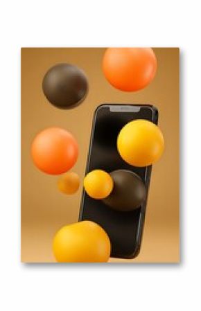 Phone with floating spheres