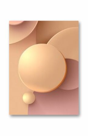 Abstract soft circles modern minimalist design