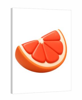 3d Sliced red grapefruit showing juicy segments high quality realistic image