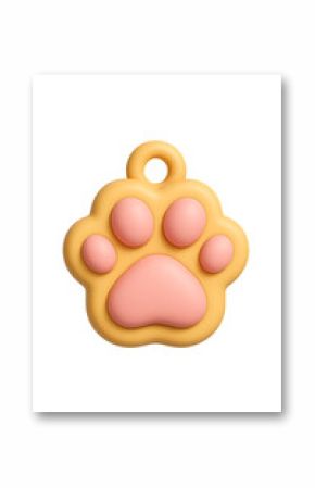 3d Doggy paw pet charm high quality realistic image