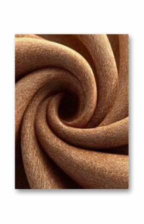 Beige fabric swirls in spiral