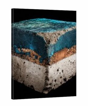 Abstract Geometric Concrete Cube Design