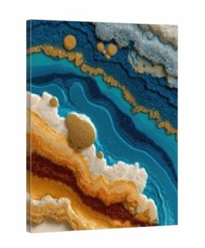 Abstract layered design with vibrant colors and textured layers