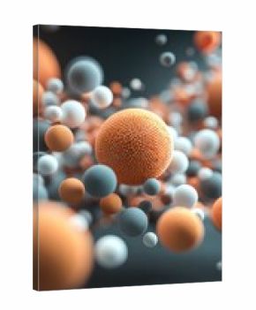 A dynamic display of various textured spheres in a dark background, showcasing a variety of colors and textures.