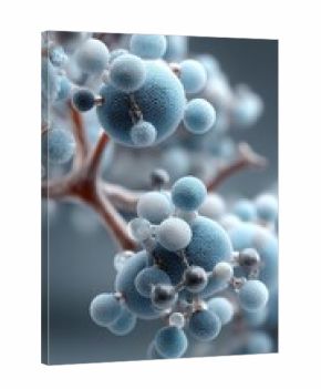 Stylized 3d molecular structure for medical science concepts