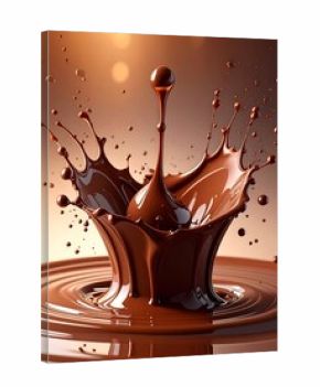 Chocolate splash art, liquid swirls